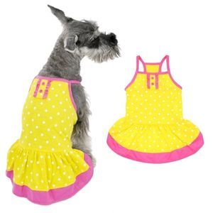 NWT Vibrant Life Yellow Polka Dot Dog Dress